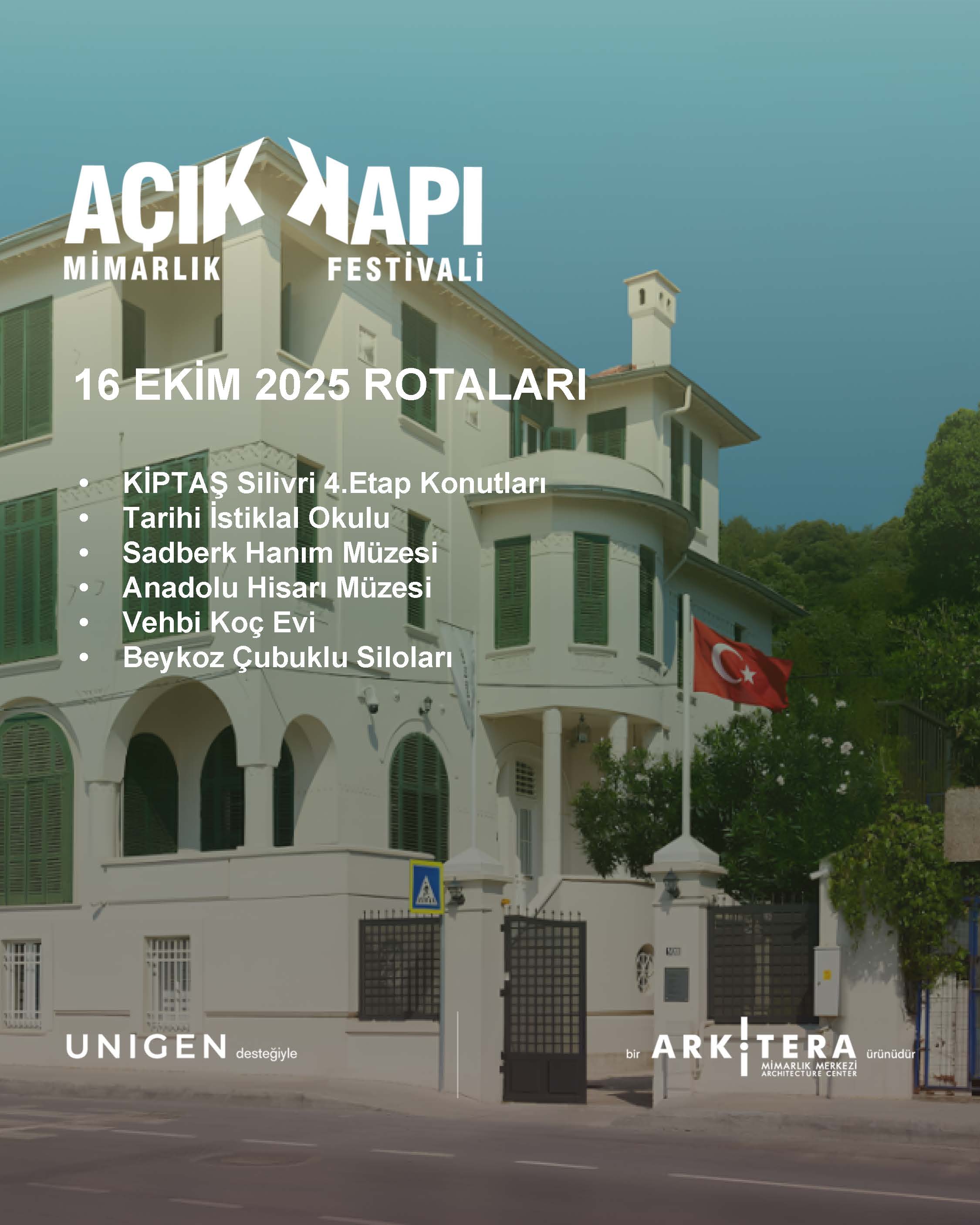 16 EKİM PERŞEMBE GÜNÜ ROTALARI